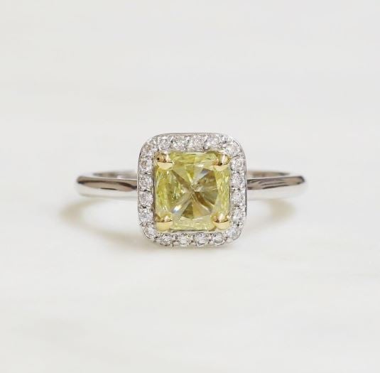 radiant cut diamond engagement ring 