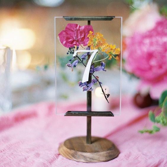 pressed flowers wedding ideas