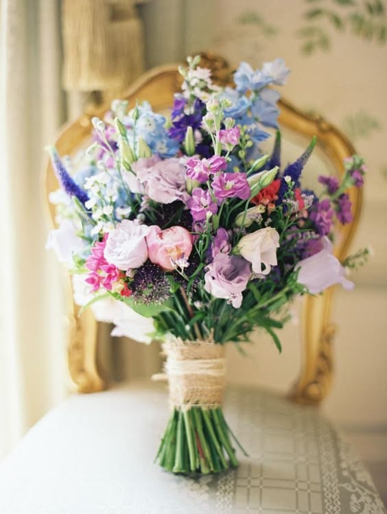 Wedding Bouquet from French Flower Style | Photography: ErichMcVey.com | See more here: http://www.StyleMePretty.com/2014/04/08/romantic-french-chateau-wedding/: 