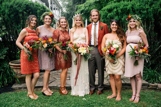 mixed gender bridal party 