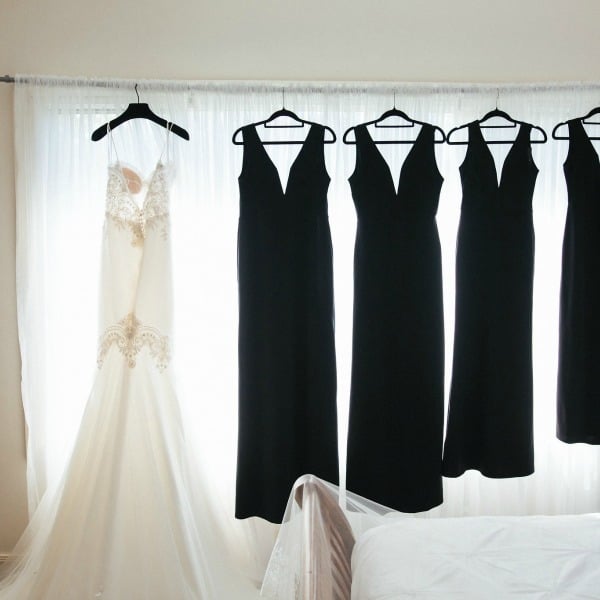 modern black and white wedding 
