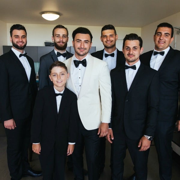 modern black and white wedding 