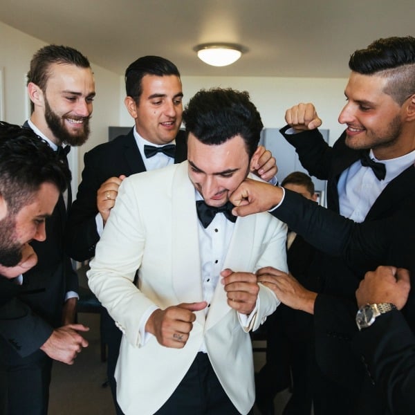 modern black and white wedding 