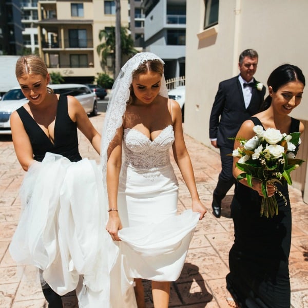 modern black and white wedding 
