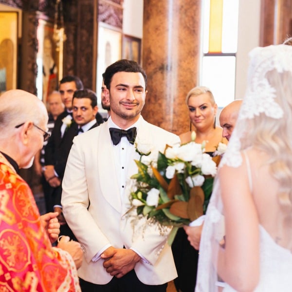 modern black and white wedding 