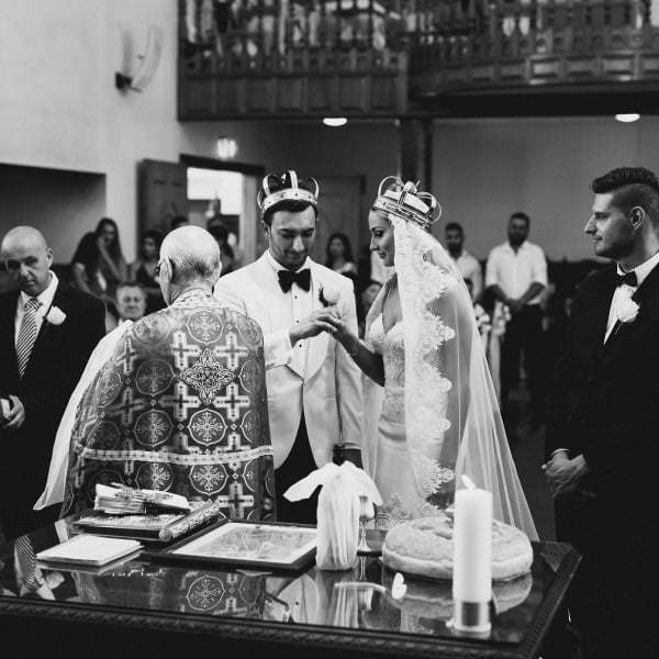 modern black and white wedding 