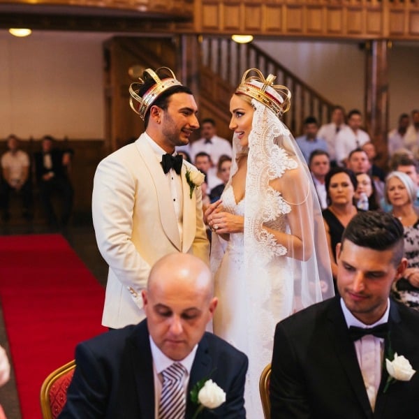 modern black and white wedding 