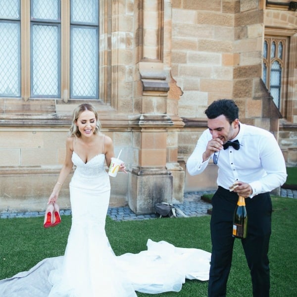 modern black and white wedding 