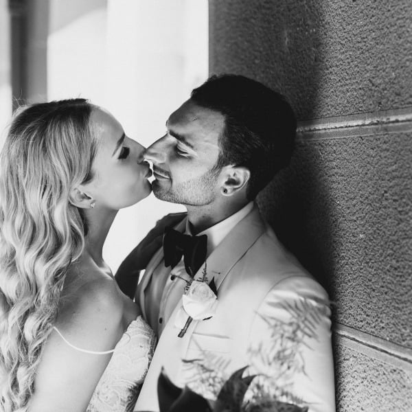 modern black and white wedding 