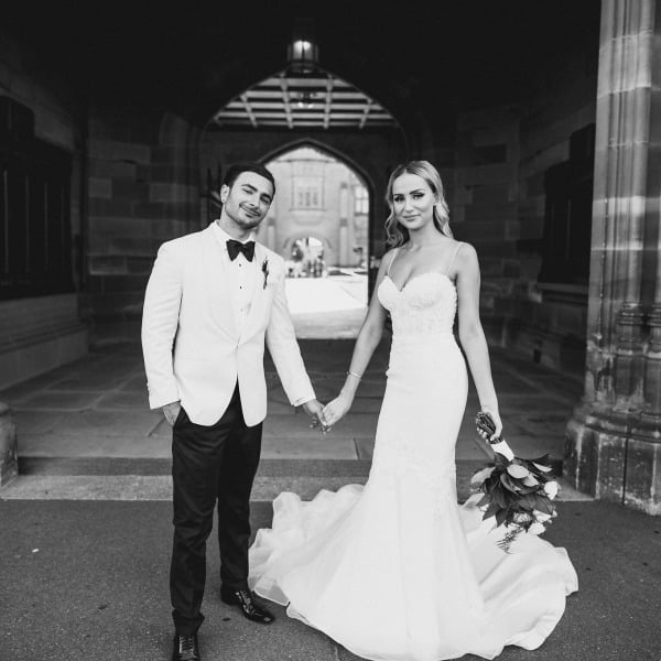 modern black and white wedding 