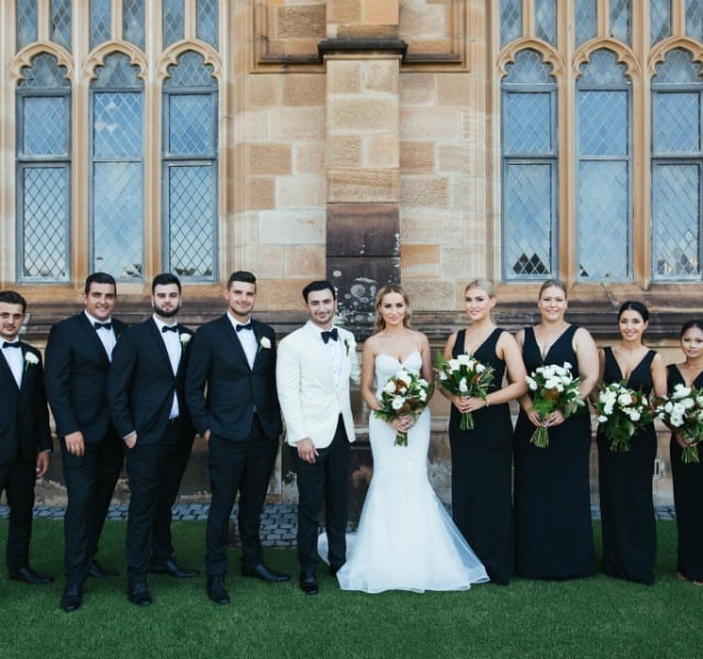 modern black and white wedding 