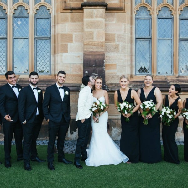 modern black and white wedding 
