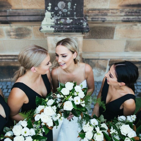 modern black and white wedding 