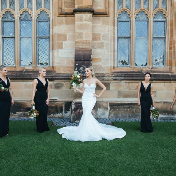 modern black and white wedding 