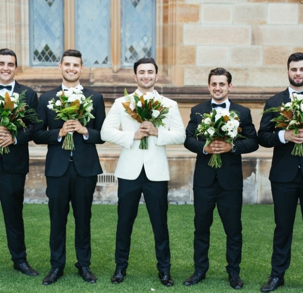 modern black and white wedding 