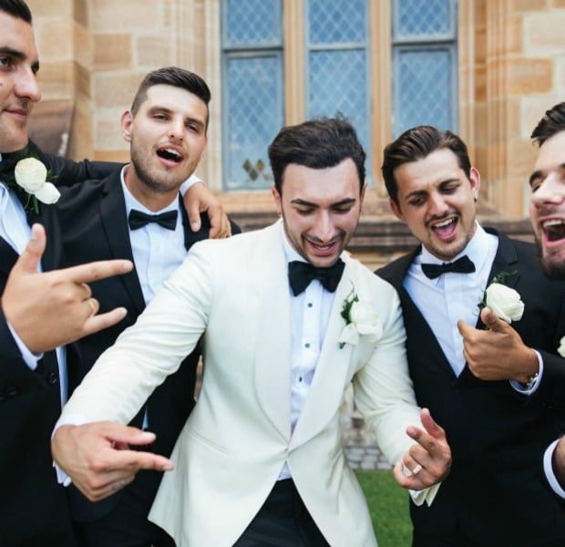 modern black and white wedding 
