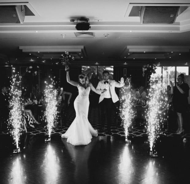 modern black and white wedding 