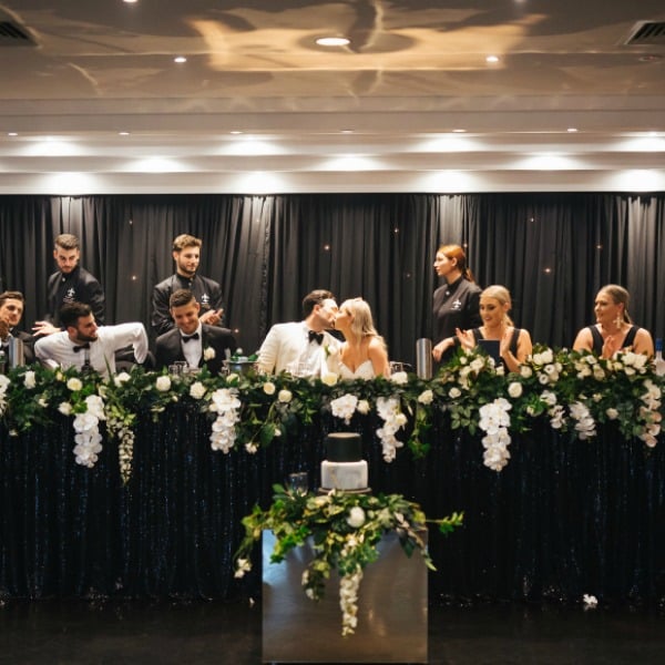 modern black and white wedding 