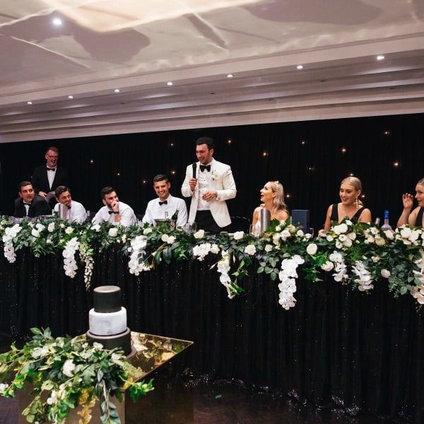 modern black and white wedding 