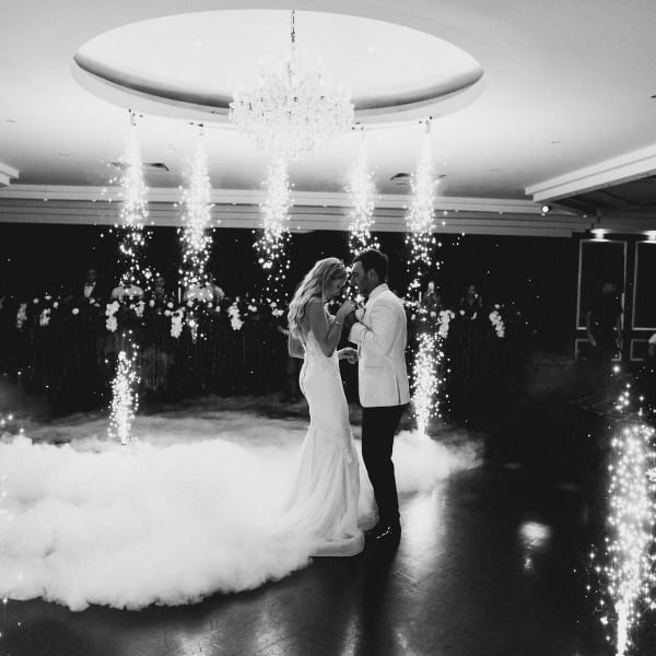 modern black and white wedding 