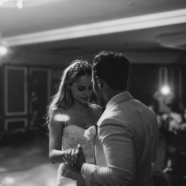 modern black and white wedding 