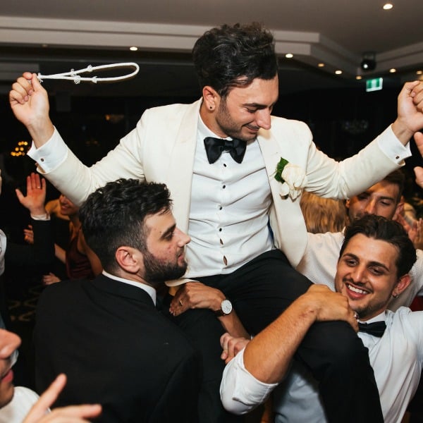modern black and white wedding 