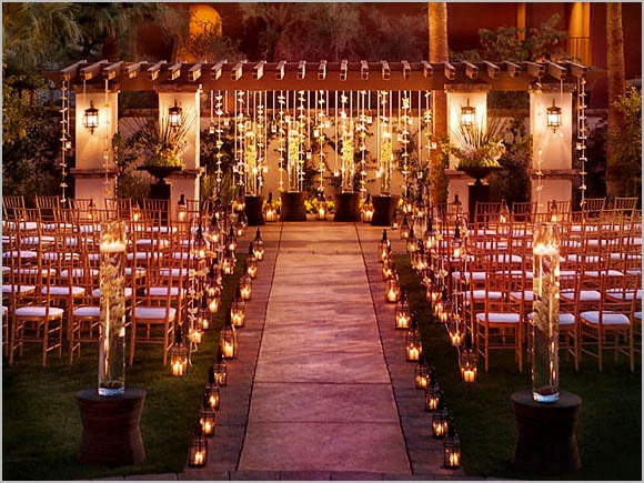 aisle decoration candles 