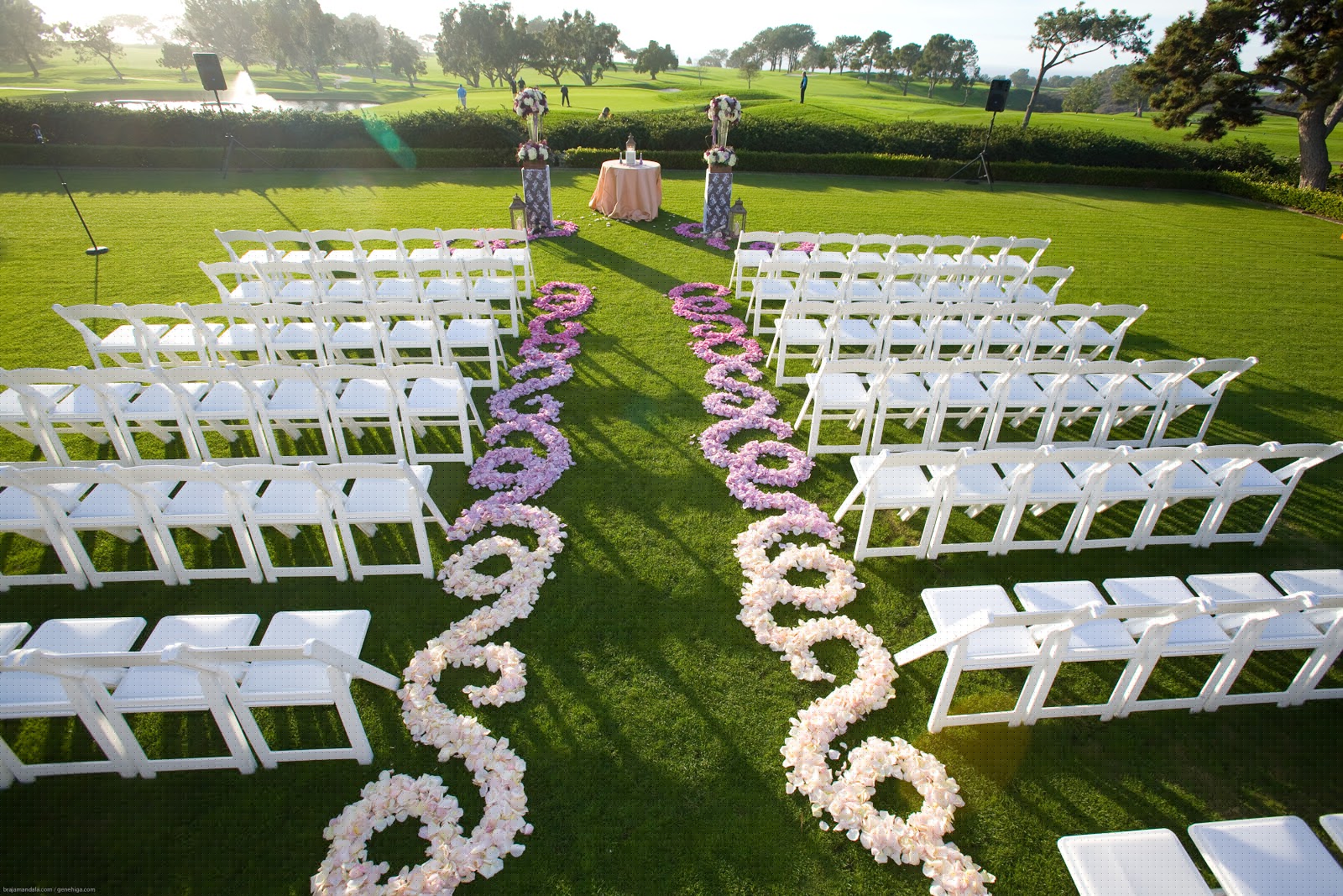 floral wedding aisle 