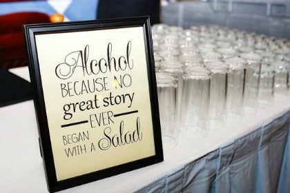 funny wedding sign
