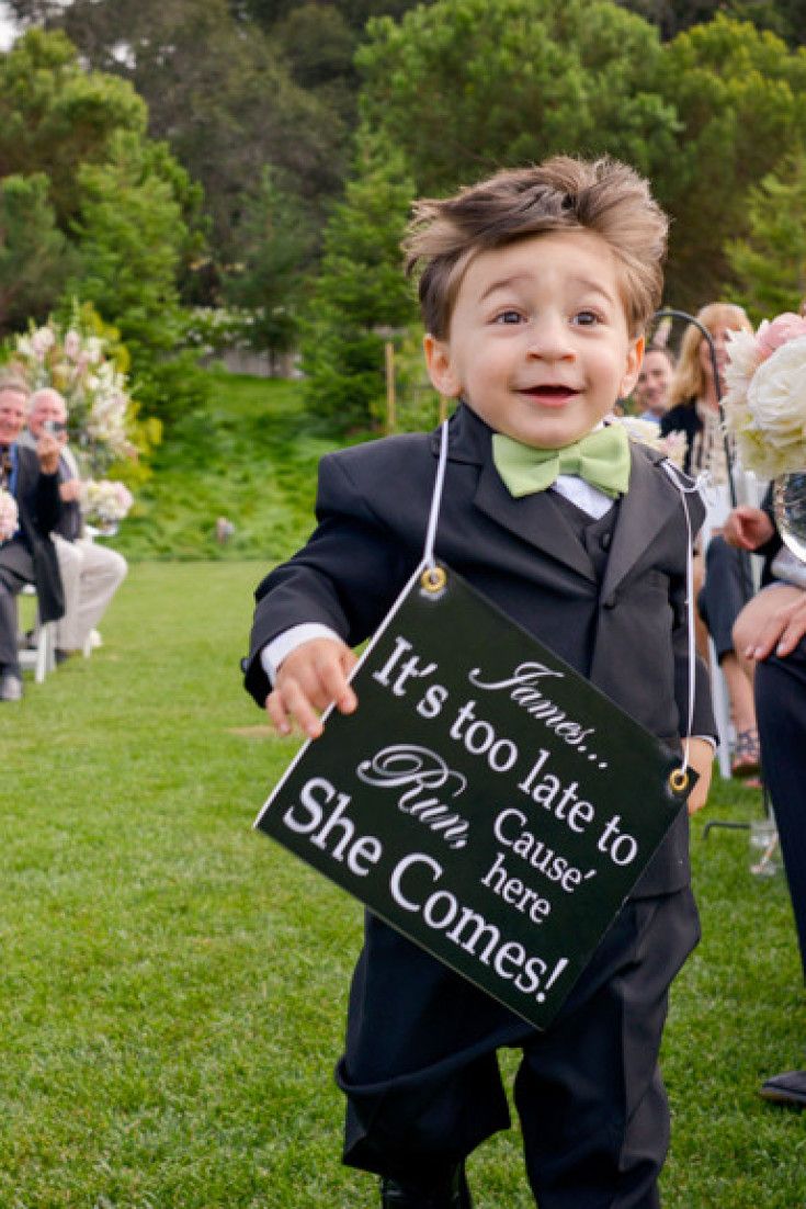 funny wedding signs 