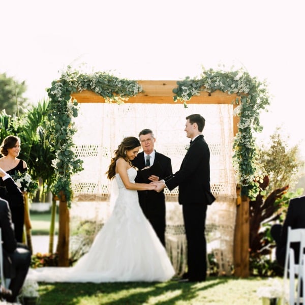 Romantic garden wedding with boho vibe