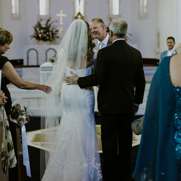 Madeline and aaron church ceremony