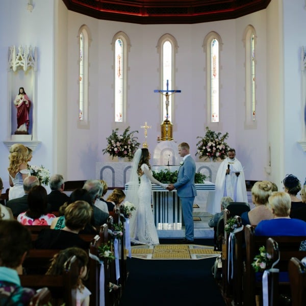 Madeline and aaron church ceremony