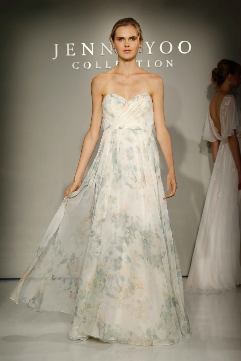 Image result for floral print wedding gown