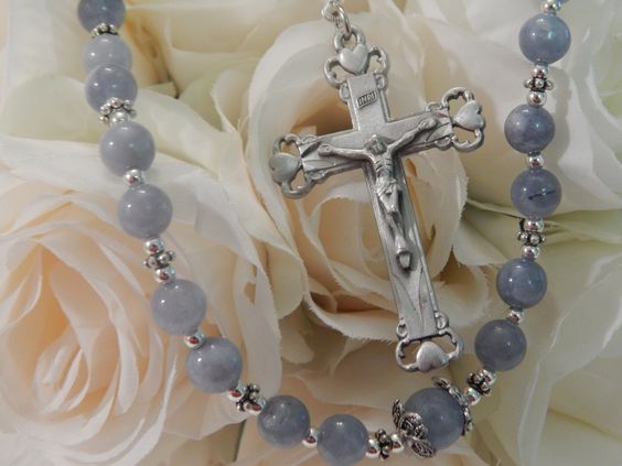 Image result for blue rosary bouquet