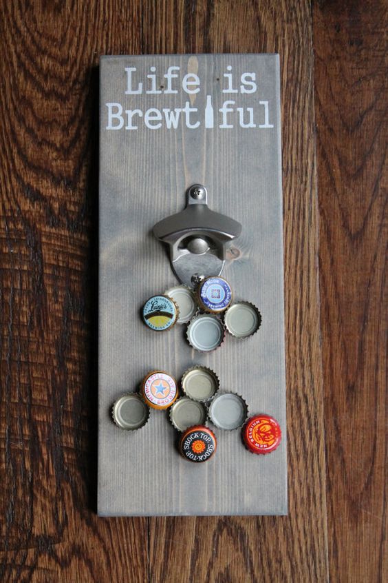 Magnetic Bottle Opener Life is Brewtiful by KnockOnWoodKnoxville: 