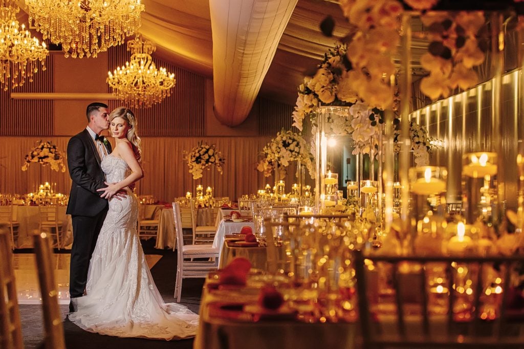 gold themed wedding