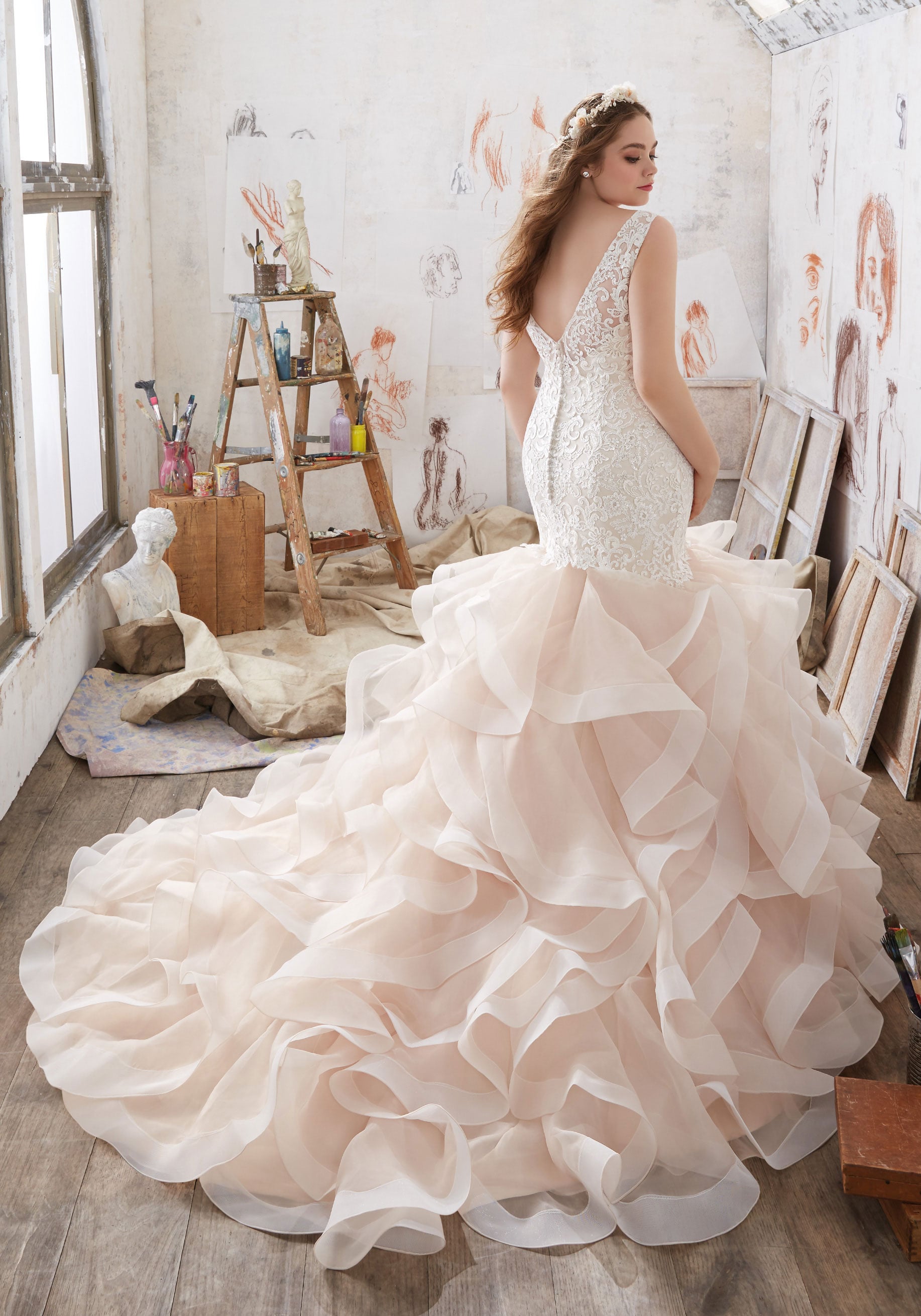 bride gown plus-size, plus-sized wedding dress 2017, morilee madeline gardner plus-size, madeline gardner bride, spring 2017 wedding dress plus-size, plus-size bride