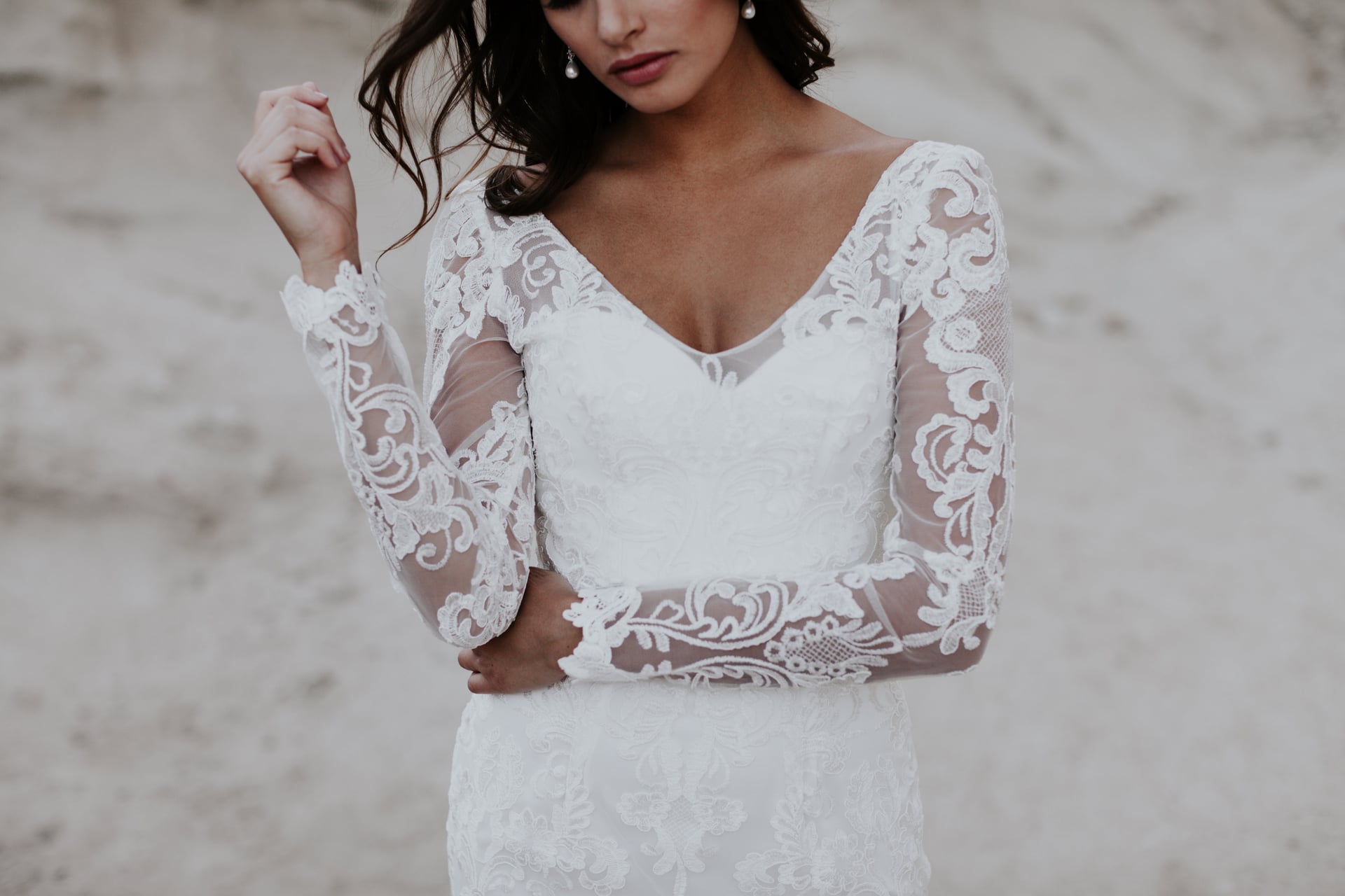 anna campbell ceremony, anna campbell bridal, anna campbell bride