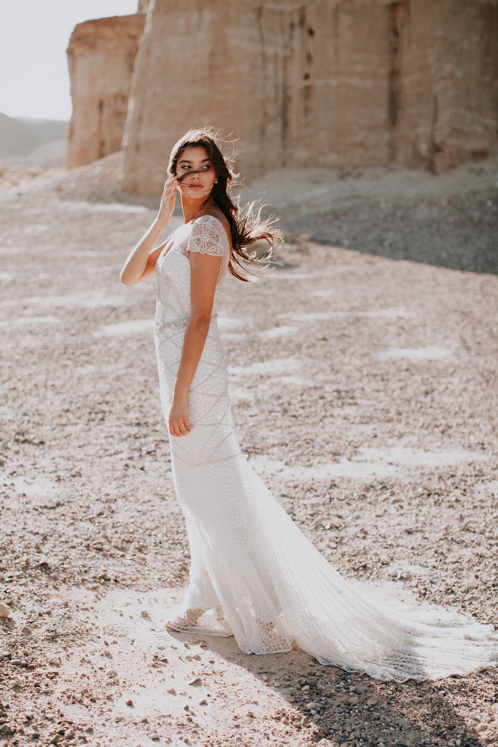 anna campbell ceremony, anna campbell bridal, anna campbell bride
