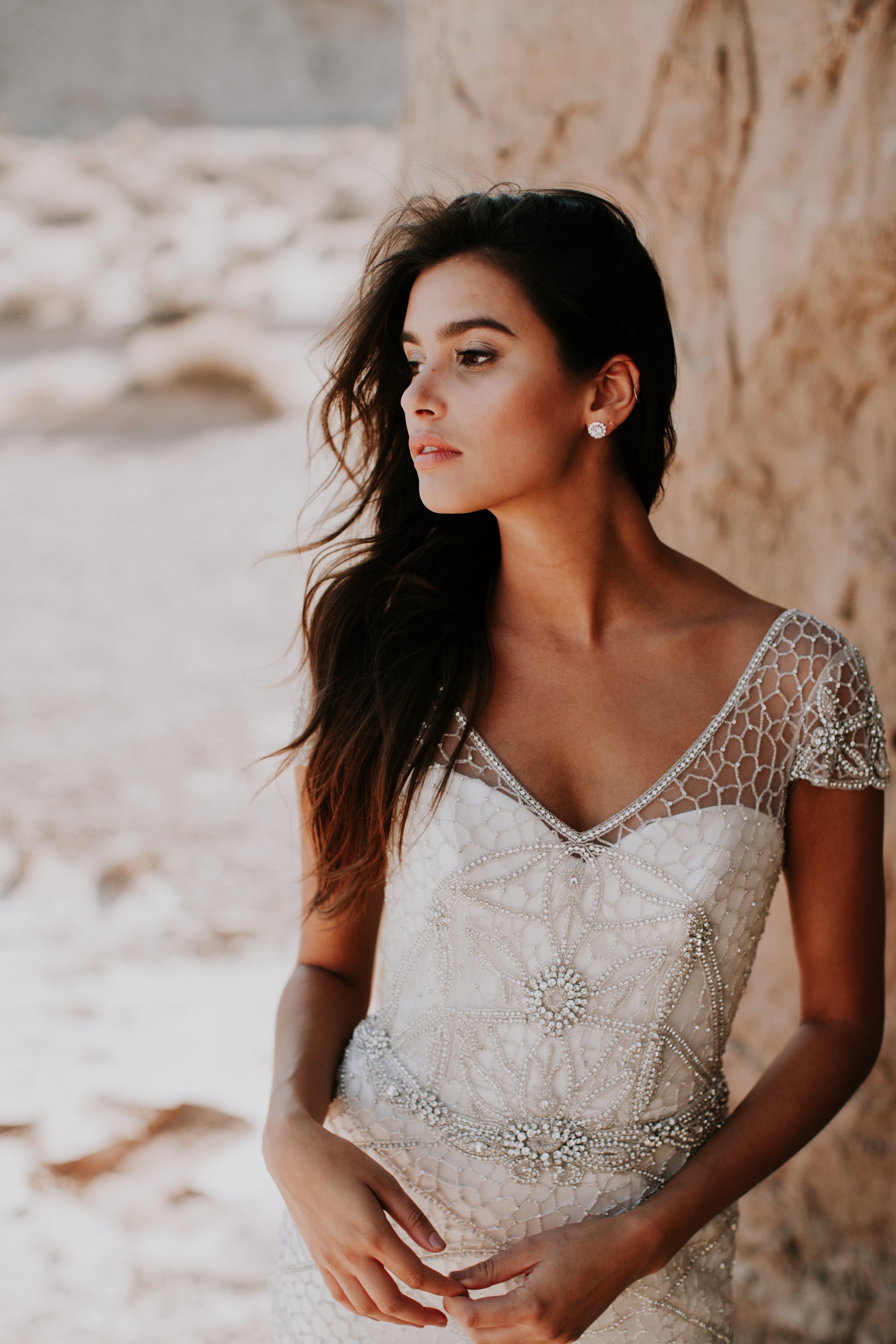 anna campbell ceremony, anna campbell bridal, anna campbell bride