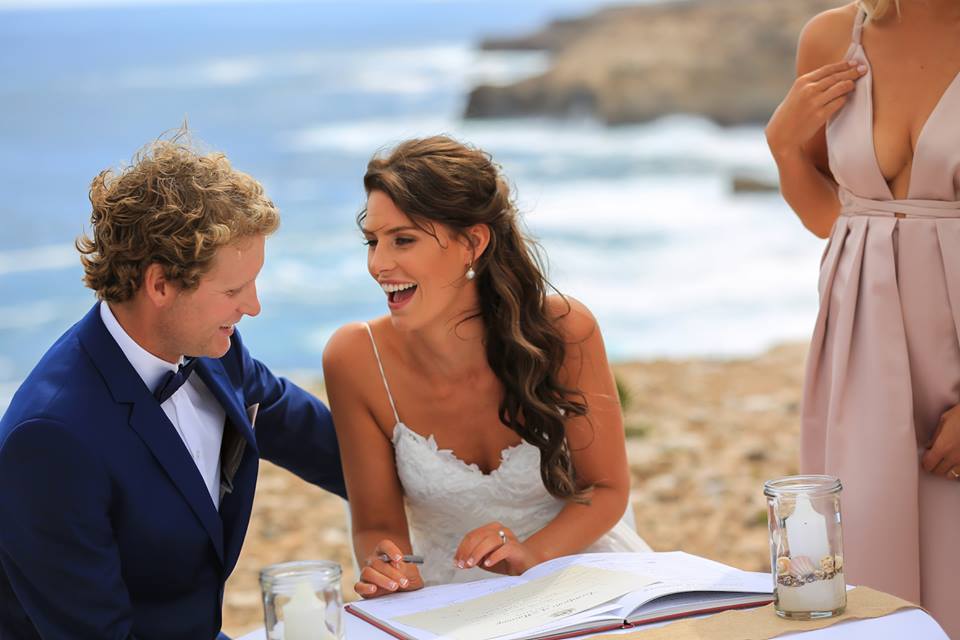 clifftop wedding