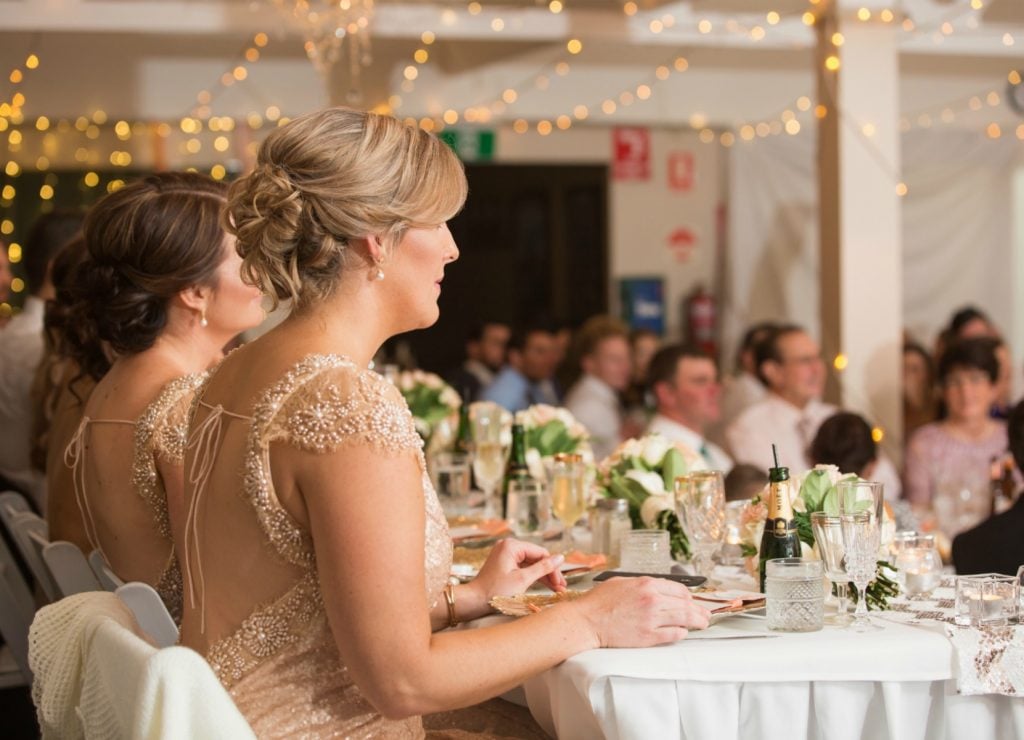 pink and gold wedding
