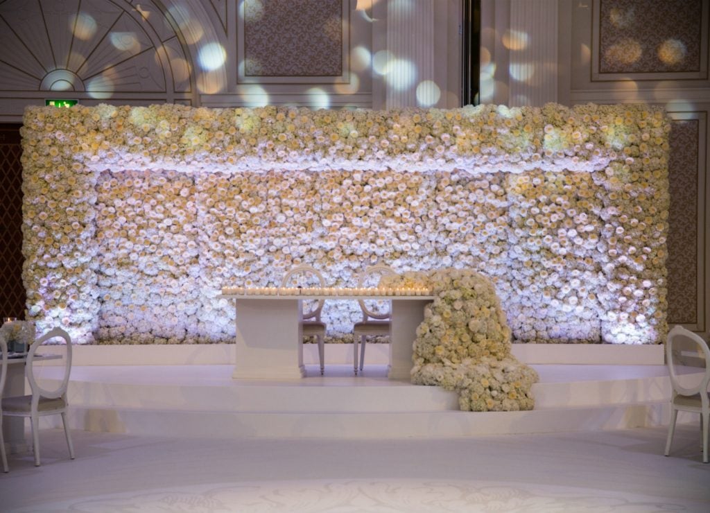 all white wedding