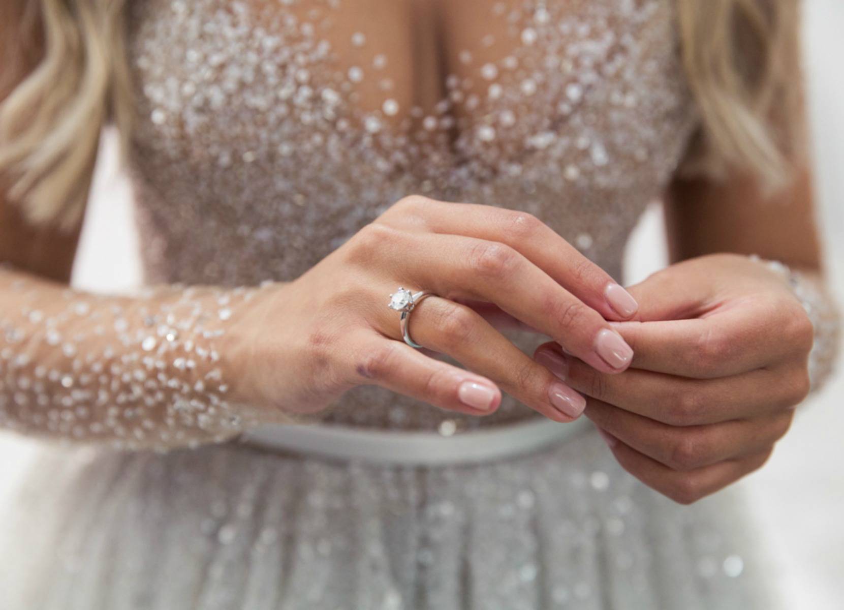 grey wedding dress
