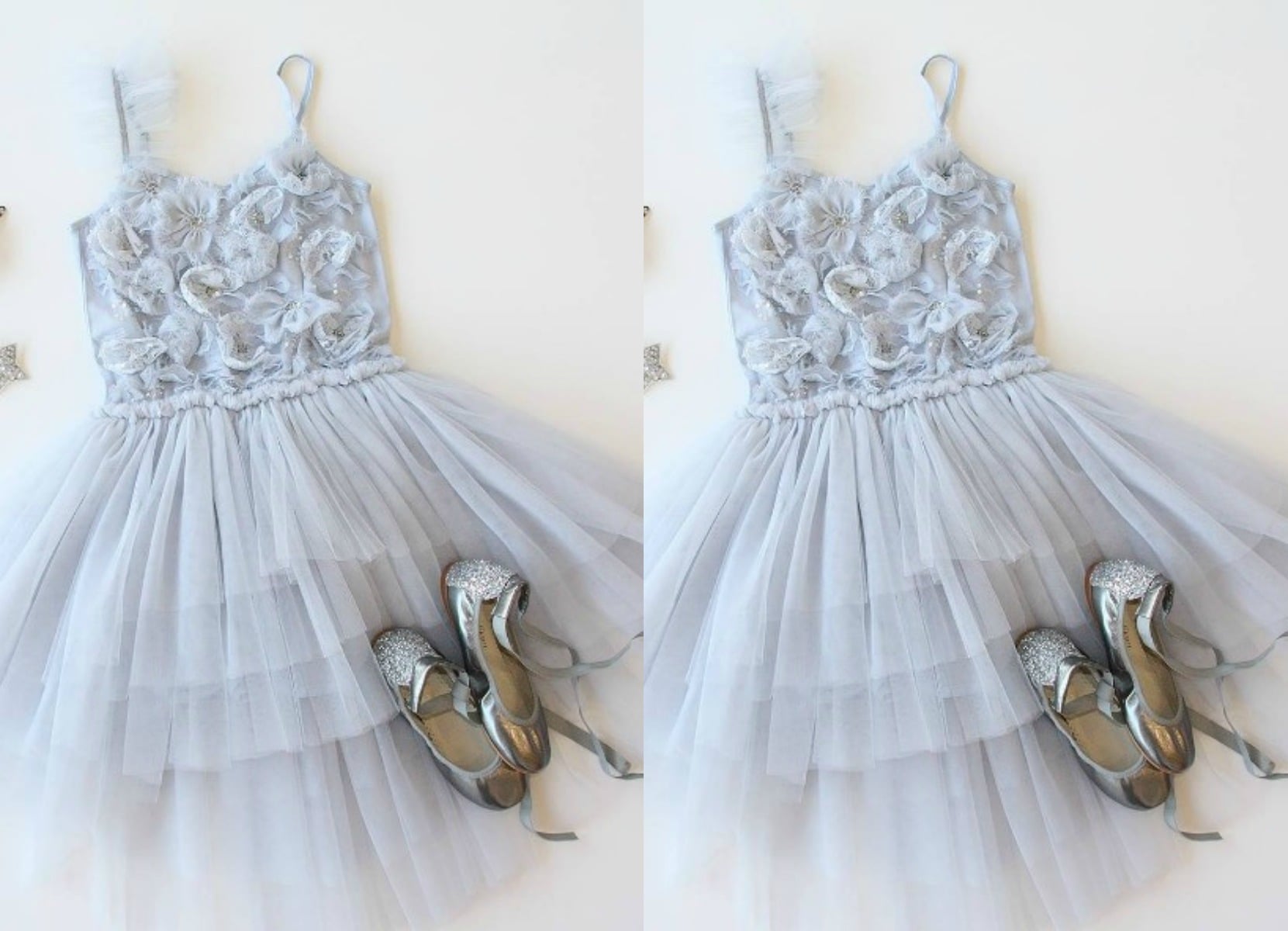 grey flowergirl dress