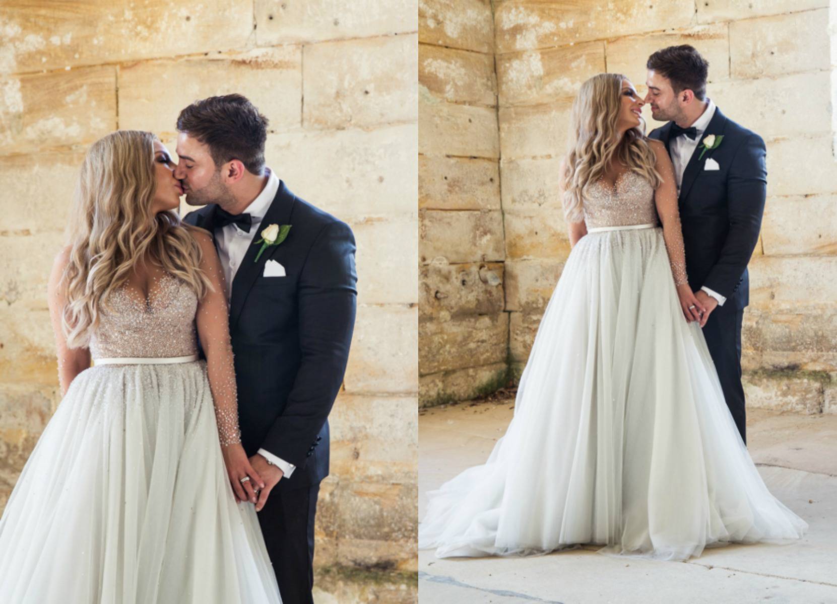 grey wedding dress
