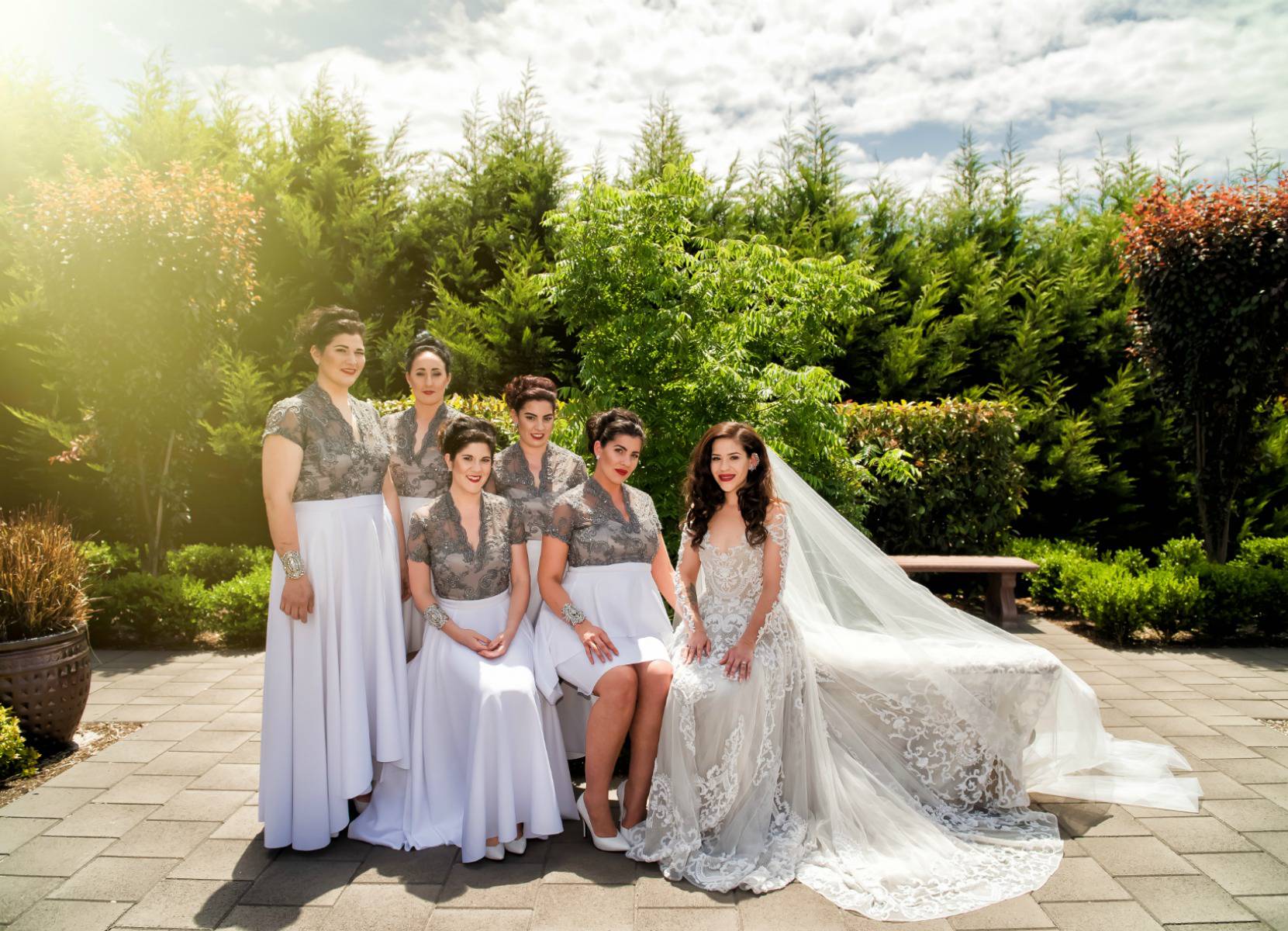 grey bridesmaids