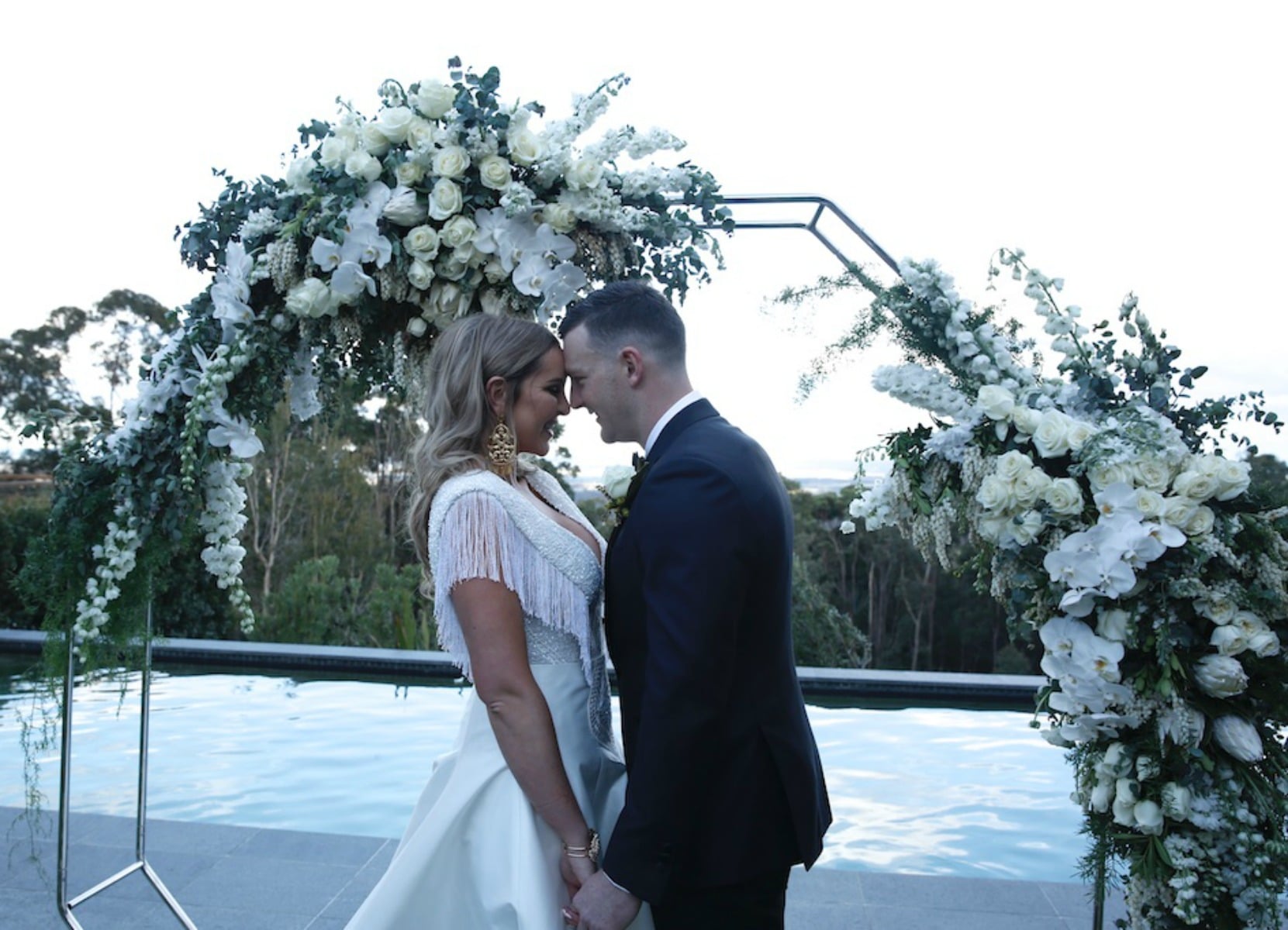 diy wedding, viral wedding, wedded wonderland real wedding, wedded wonderland editor wedding, heather anschau wedding, blue mountains wedding, lillian khallouf wedding, lillian khallouf bride, image haus wedding, the story of us wedding, sophia webster wedding bride, oscar de la renta bride, le rose bride robes, sant elia wedding, samantha wills bride, crazy about flowers wedding, matthew ely wedding ring, mazii collection wedding, contemporary wedding, editor wedding, outdoor wedding, Australian wedding, mountain wedding, bushland wedding, white and gold wedding