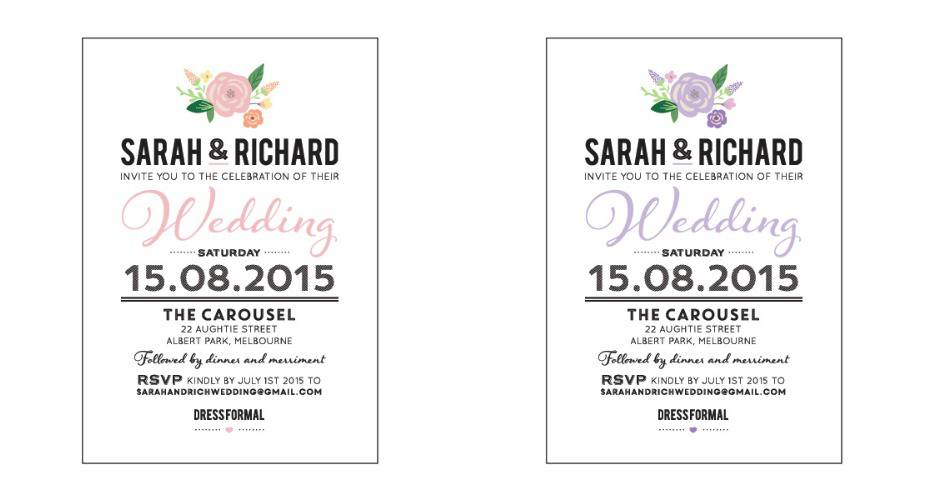 wedding day invite